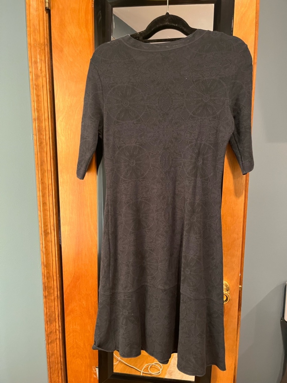 Missoni minimalist Dark Gray Midi Knit Dress with Subtle Texture - Picture 3 of 10